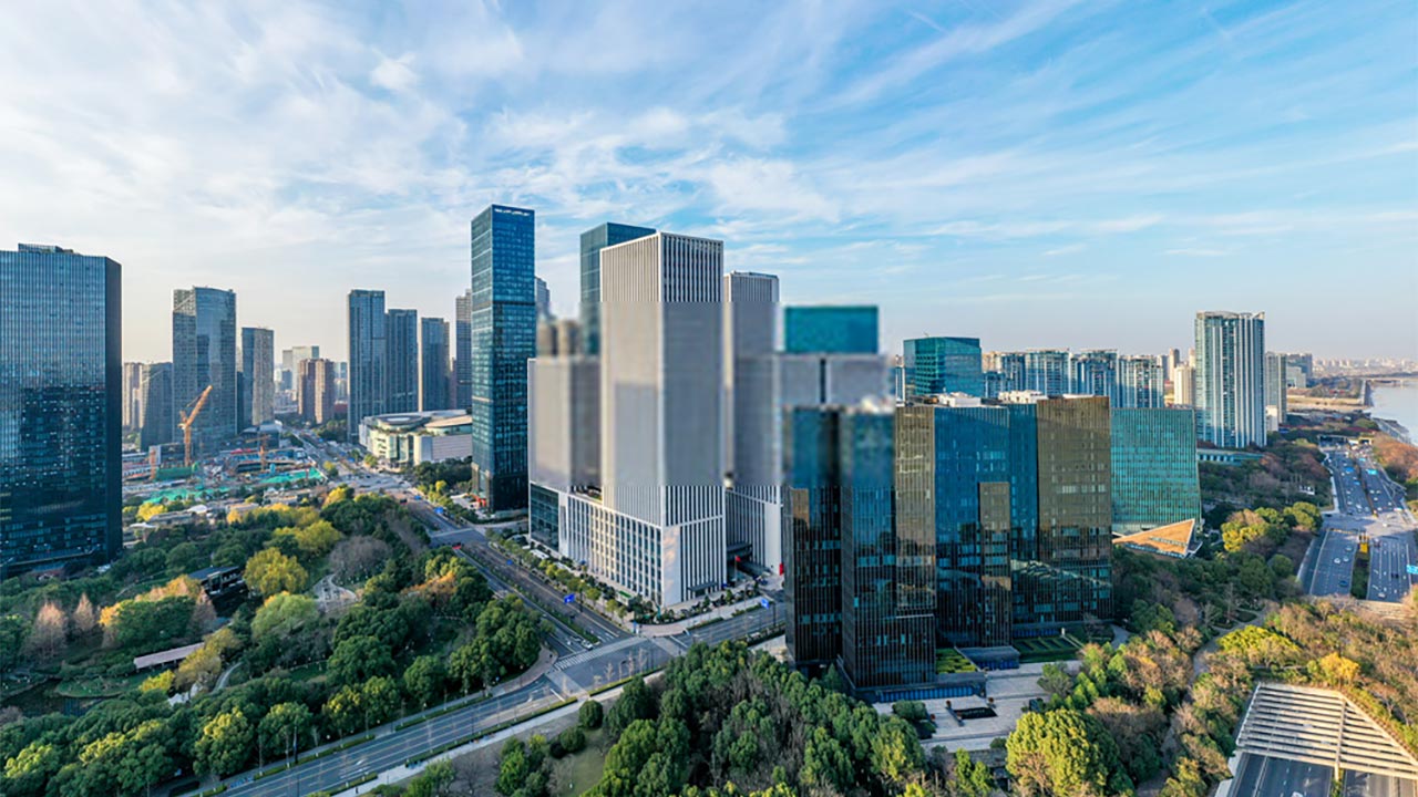 Foto de cidade vista por drone